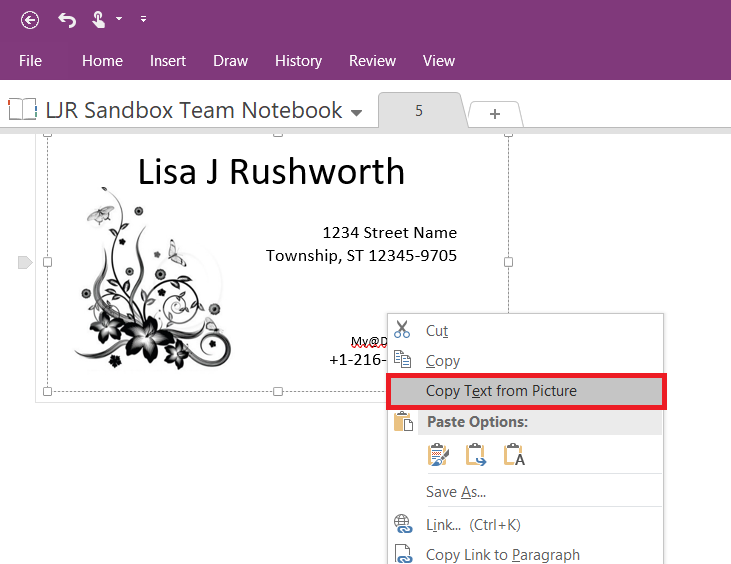 OneNote – Lisa's Home Page