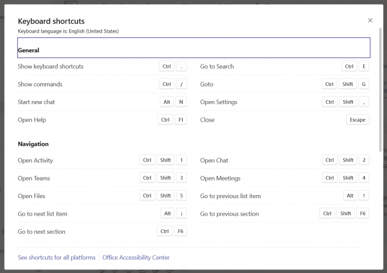 Did you know … there are keyboard shortcuts in Microsoft Teams? Lisa