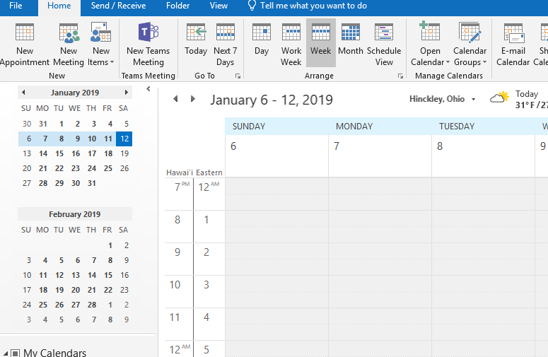 Did you know … Outlook can display the time in multiple time zones