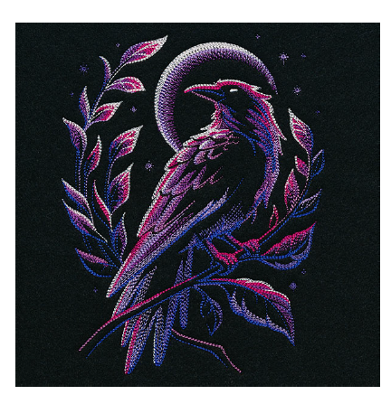 A bird on a branch with leaves and moon

AI-generated content may be incorrect.