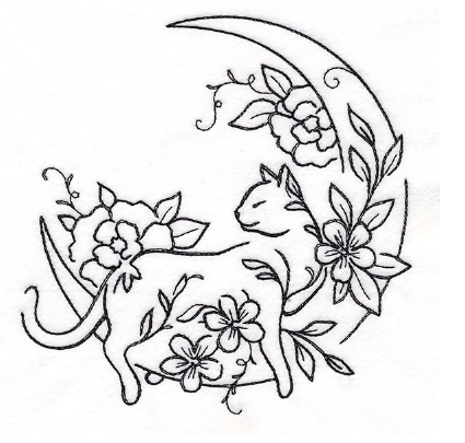 A cat with flowers and leaves

AI-generated content may be incorrect.