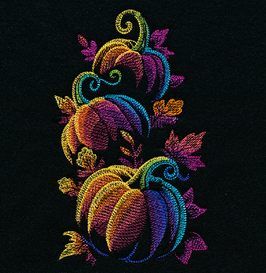 A colorful embroidery on a black surface

AI-generated content may be incorrect.